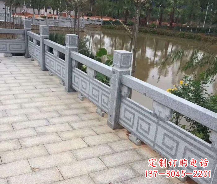 温州护城河建筑石雕栏板 (4)