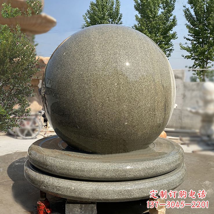 温州中领雕塑的花岗岩风水球雕塑是一种独特而优…