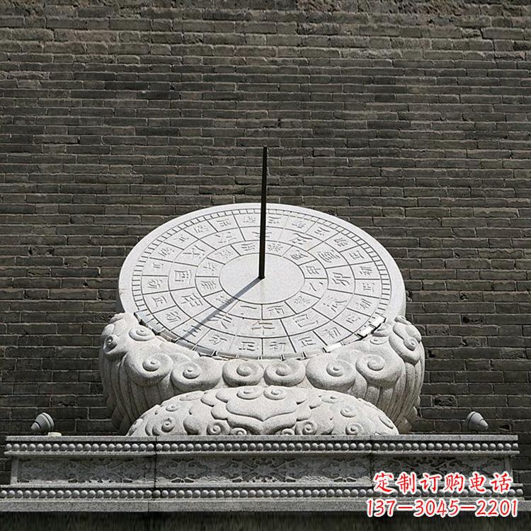 温州花岗岩古代计时器日晷仪雕塑