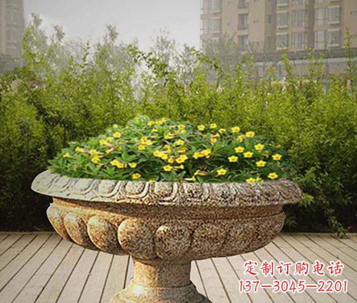温州精美雕刻的花岗岩花盆驰骋提供