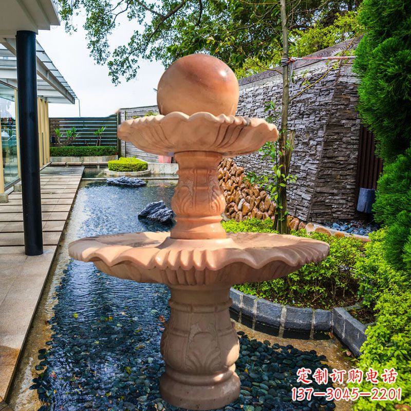 温州花岗岩石雕风水球图片