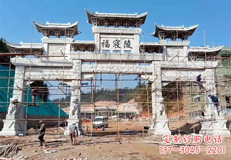 温州花岗岩牌坊雕塑,精致细腻的定制精品