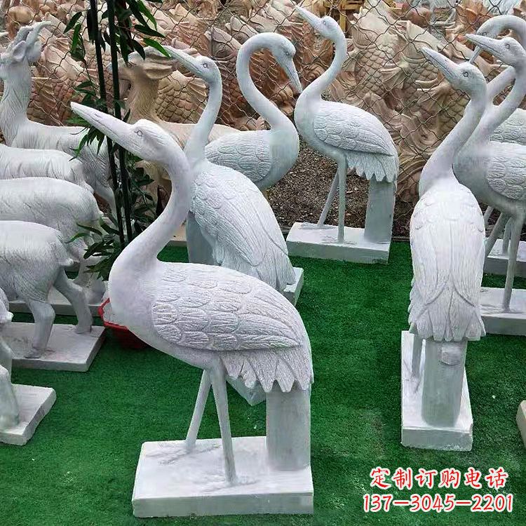 温州花岗岩仙鹤雕塑,给您的家增添浓浓的古典风情