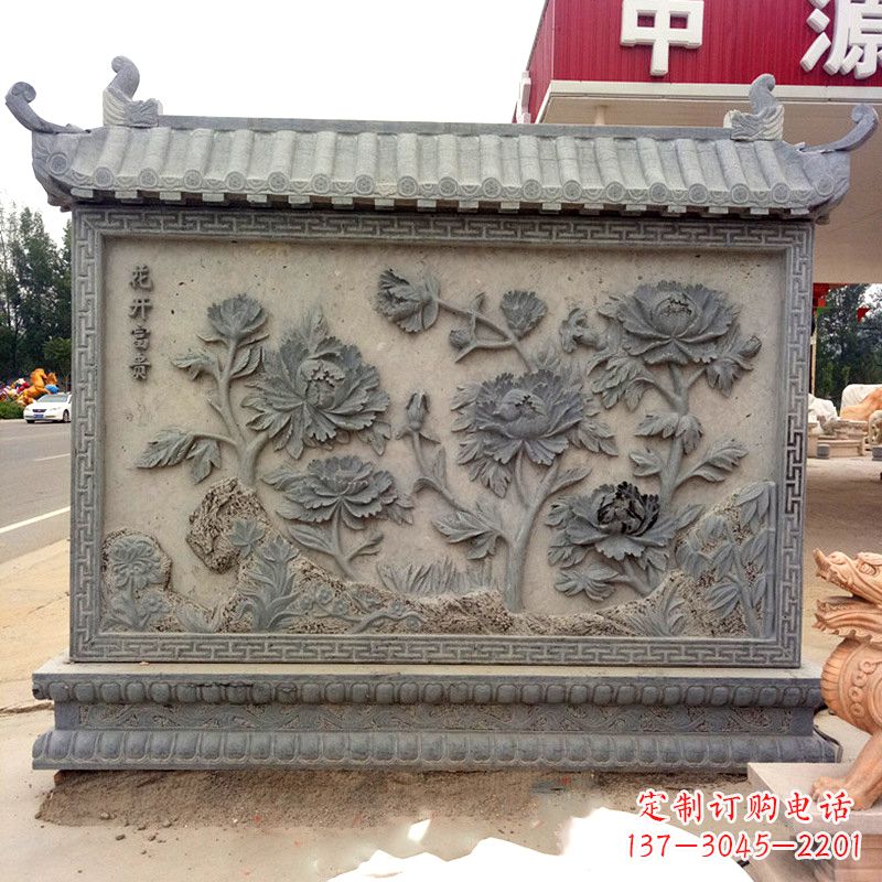 温州精致影壁雕塑,贵宾大门落成仪式与祥和气息并存
