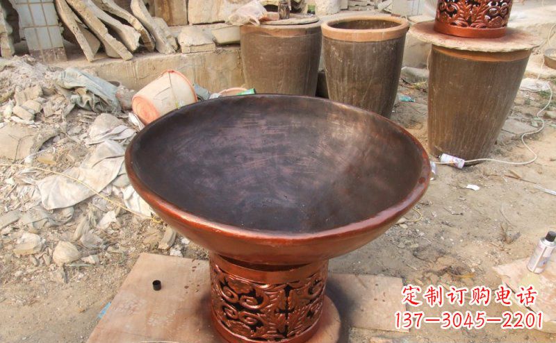 温州花盆公园景观铜雕