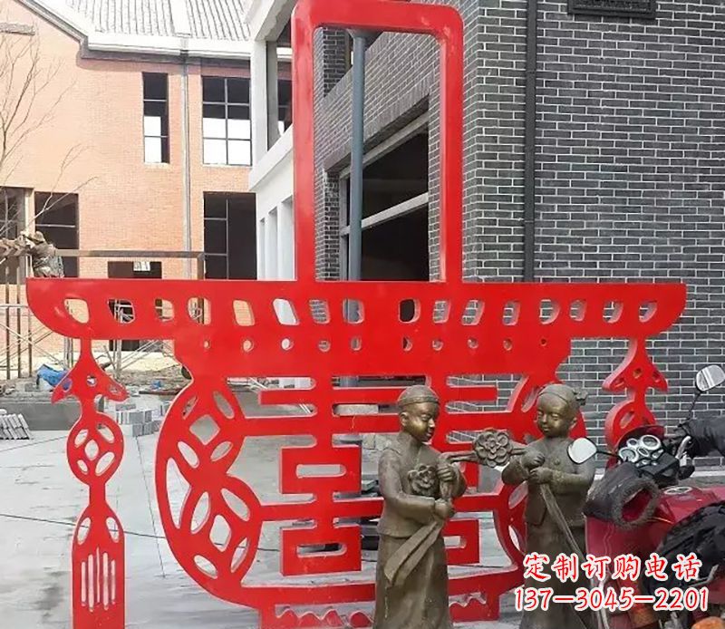 温州历久弥新的不锈钢花篮雕塑