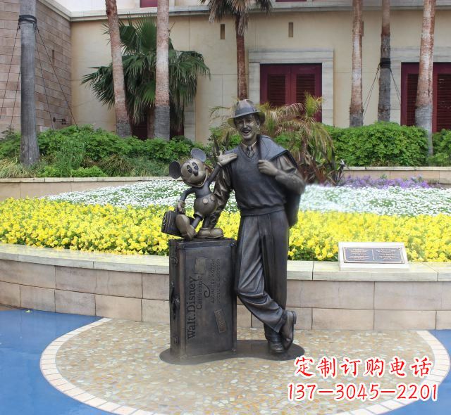 温州华特迪士尼和米老鼠铜雕