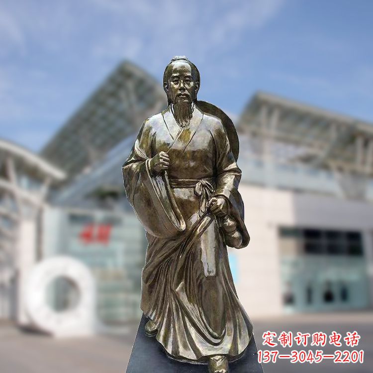 温州华佗仿铜雕塑,雕刻技艺精湛