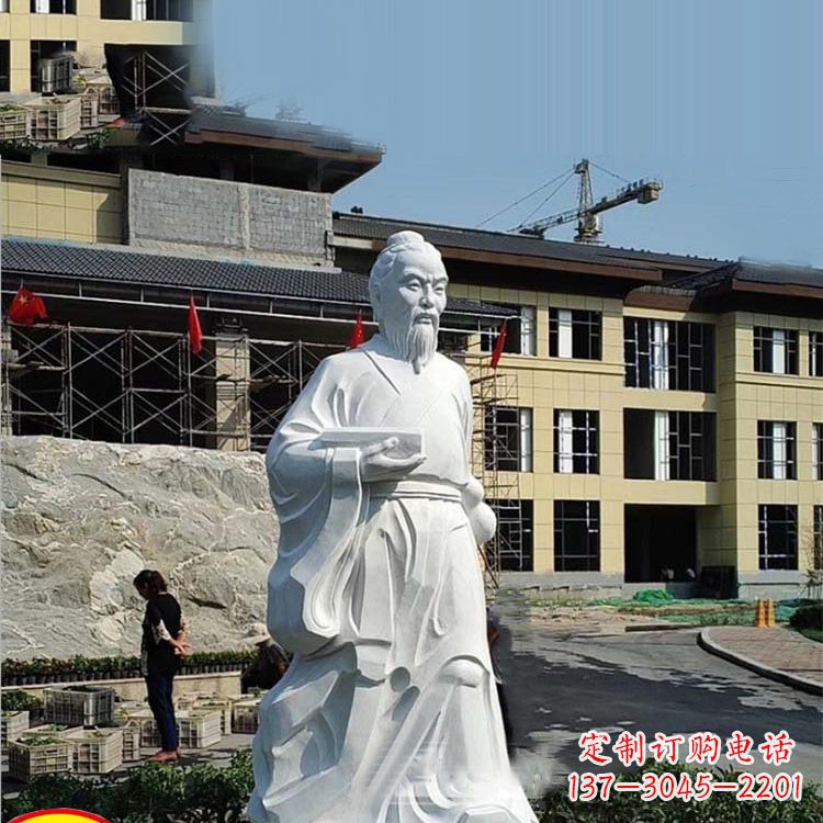 温州高雅精美的华佗白玉石雕像