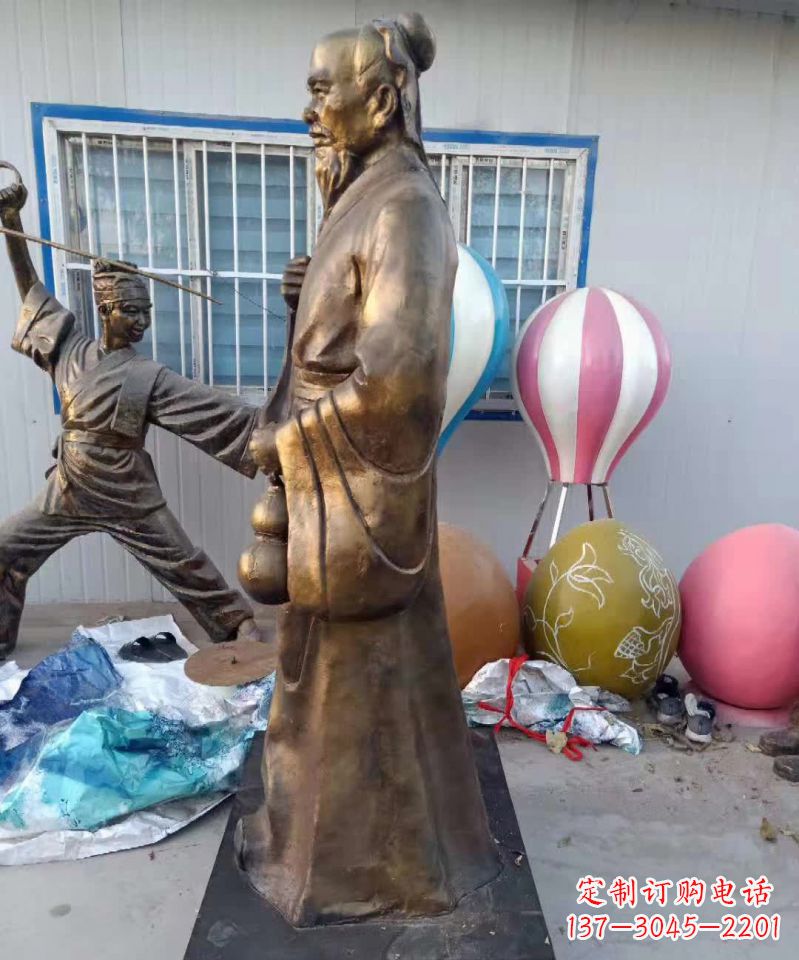 温州传承中医华佗的传奇—华佗名医铜雕