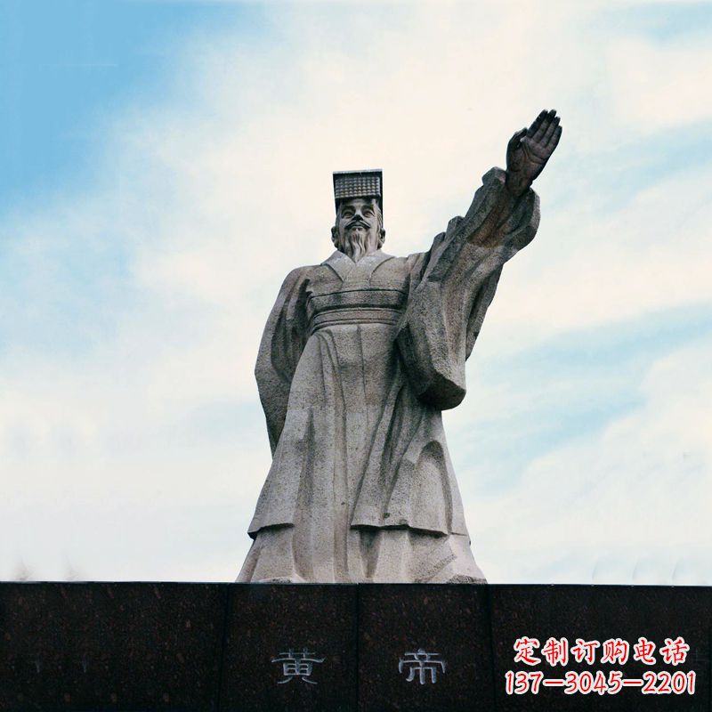 温州黄帝景观雕塑,高质感的传统工艺展示