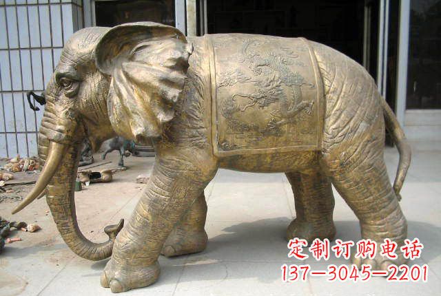温州黄铜大象雕塑 (2)