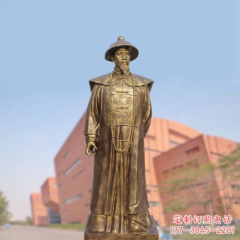 温州黄铜曾国藩铸铜雕像-学校校园历史文化名人著名民族英雄人物雕塑