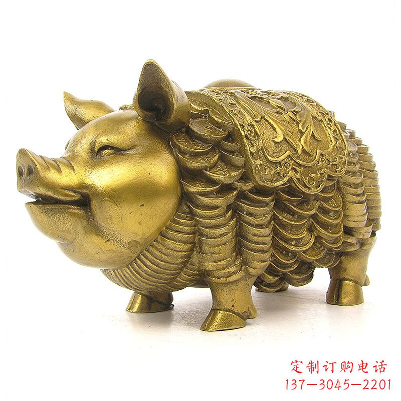 温州欢迎招财猪,用黄铜打造新年祝福