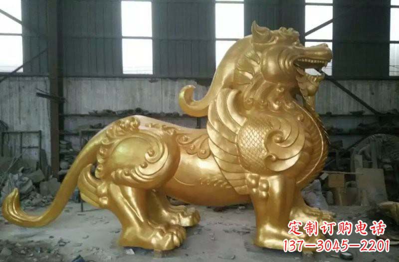 温州精致定制黄铜貔貅雕塑