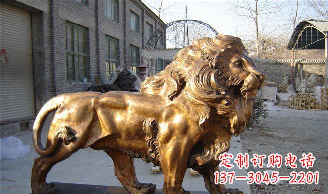 温州黄铜精美西洋狮子铜雕