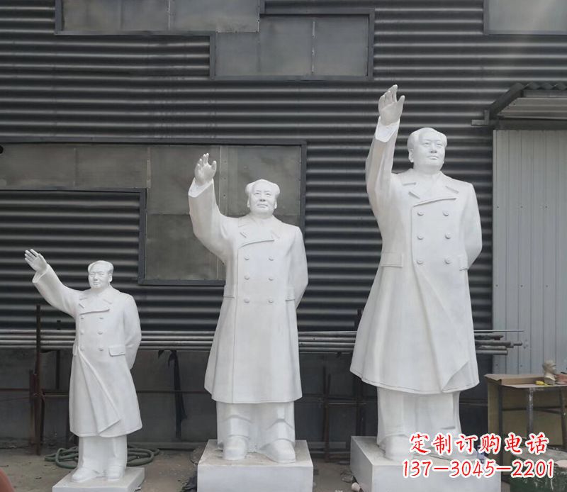 温州追随主席足迹,收藏挥手毛主席校园伟人石雕