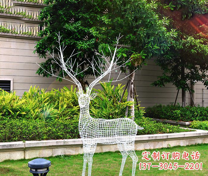 温州创造魅力的麋鹿不锈钢雕塑