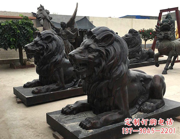 温州汇丰手工铸铜狮子雕塑