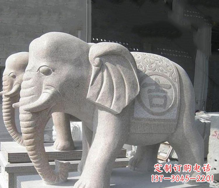 温州吉祥大理石大象雕塑,古典雅致、品质优质
