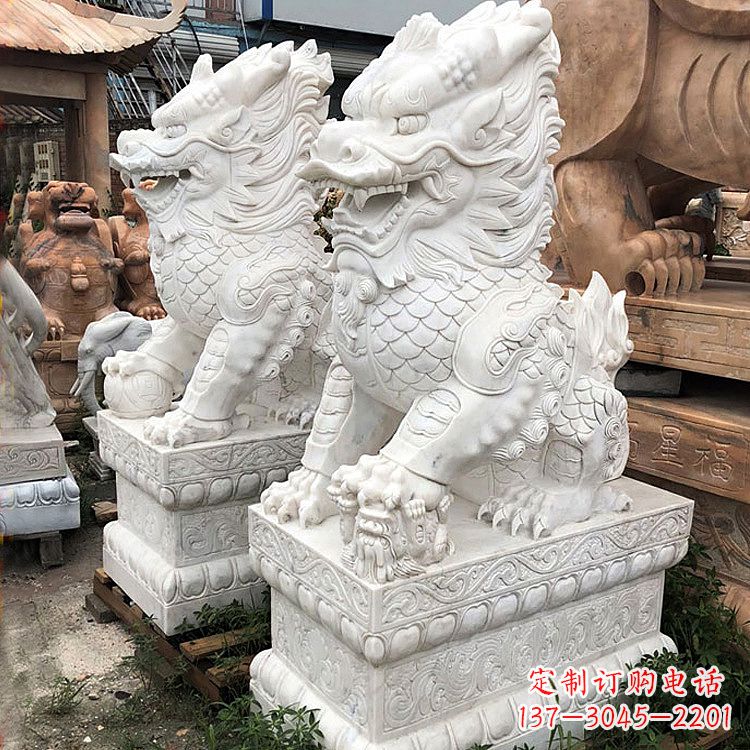 温州财富守护神:吉祥纳福麒麟石雕