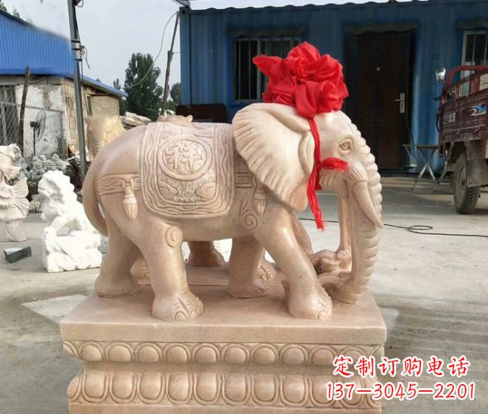 温州欣赏晚霞红,给家里添大象雕塑