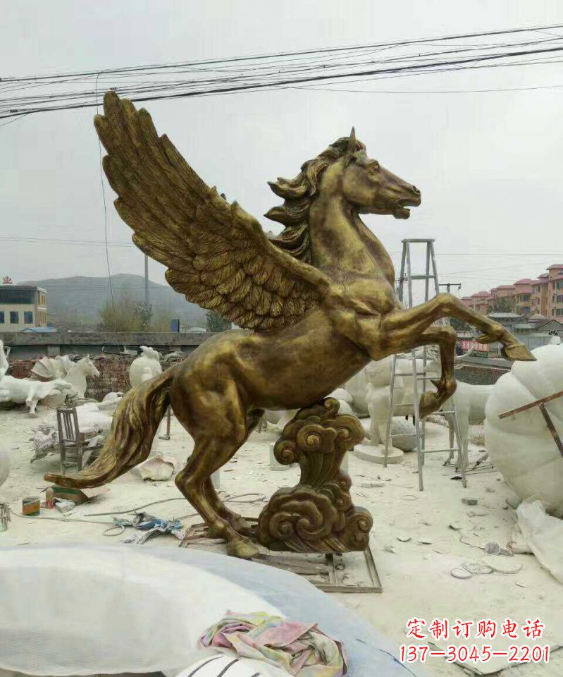 温州祥云飞马铜雕,艺术品之美