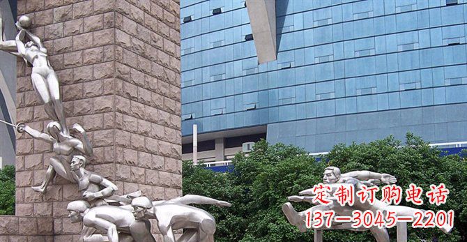 温州不锈钢运动员人物雕塑