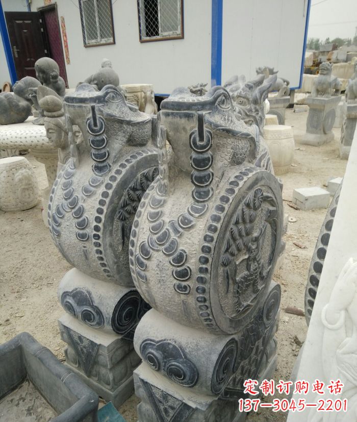 温州金蟾抱鼓石仿古石门墩