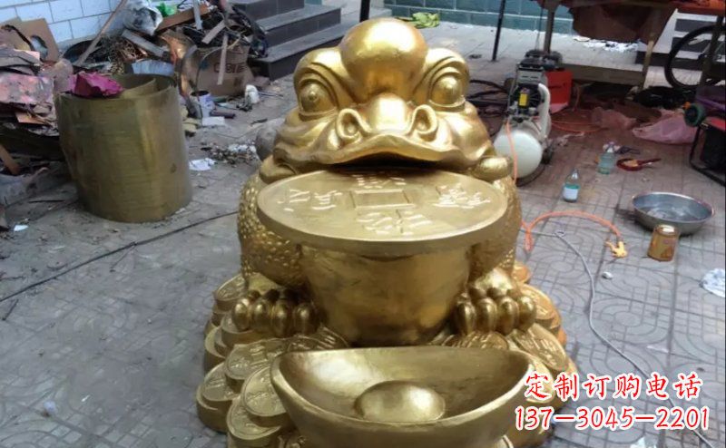 温州铜质金蟾招财动物雕塑