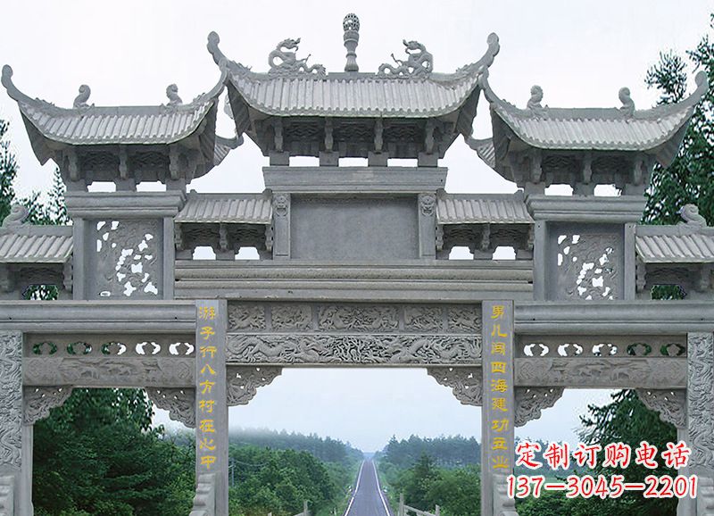 温州追求完美的金昌石雕牌坊雕塑