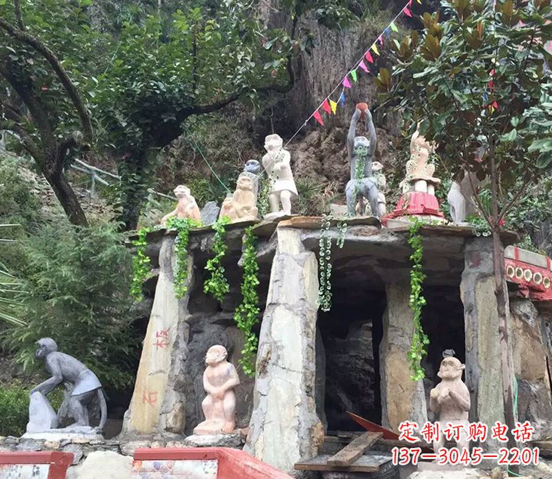 温州中领雕塑:精美猴子石雕