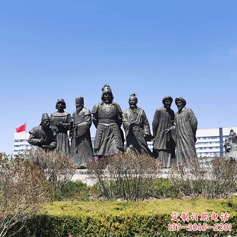 温州完美再现成吉思汗的青铜雕塑