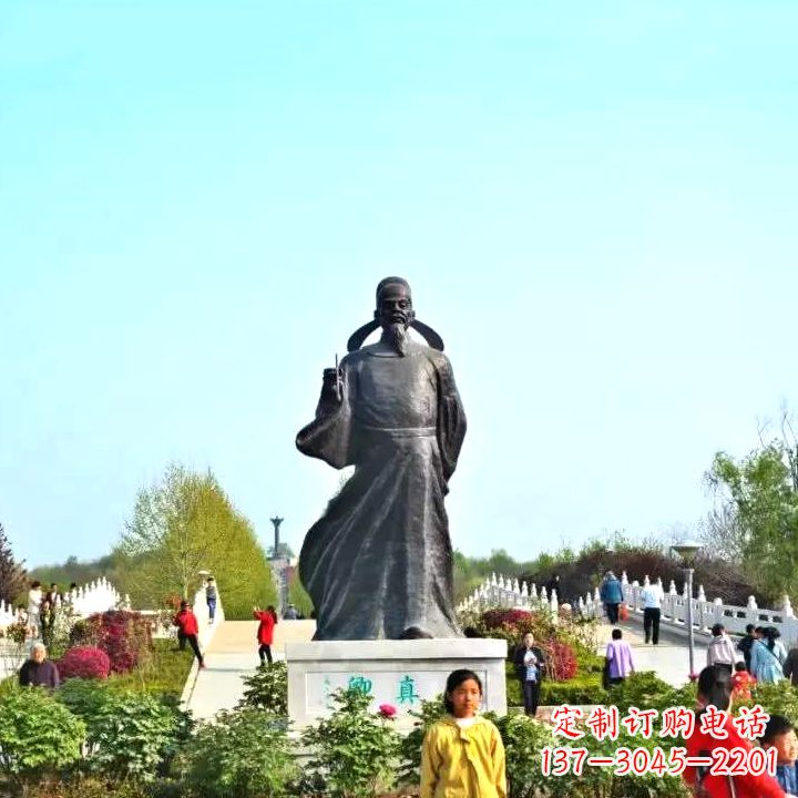 温州精美颜真卿铜雕塑像