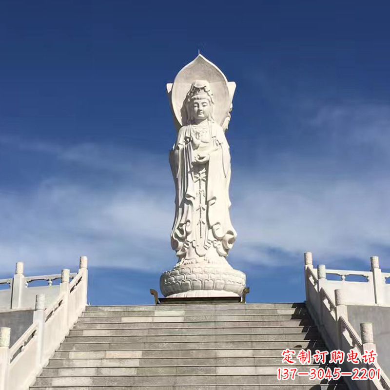 温州专业定制三面观音石雕景观雕塑