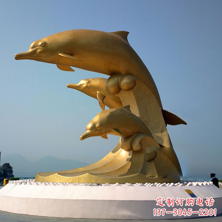 温州中领雕塑:海豚雕塑