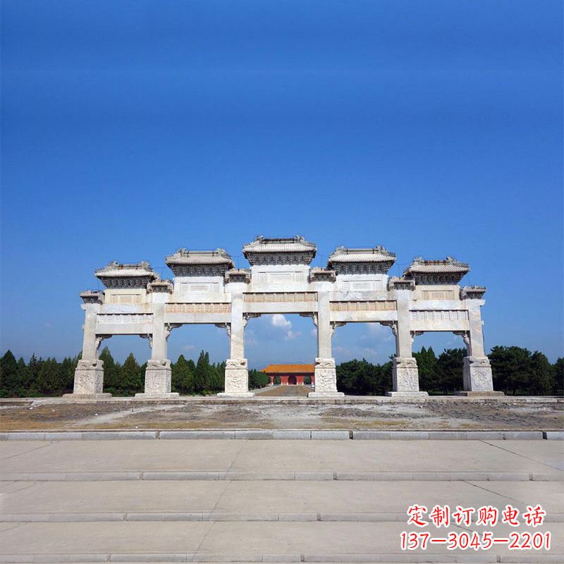 温州山西景区牌楼石雕,让您的景区更加绚丽多彩
