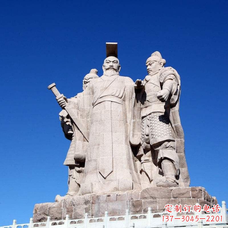 温州精美绝伦的汉武帝刘彻大型石雕景观雕塑