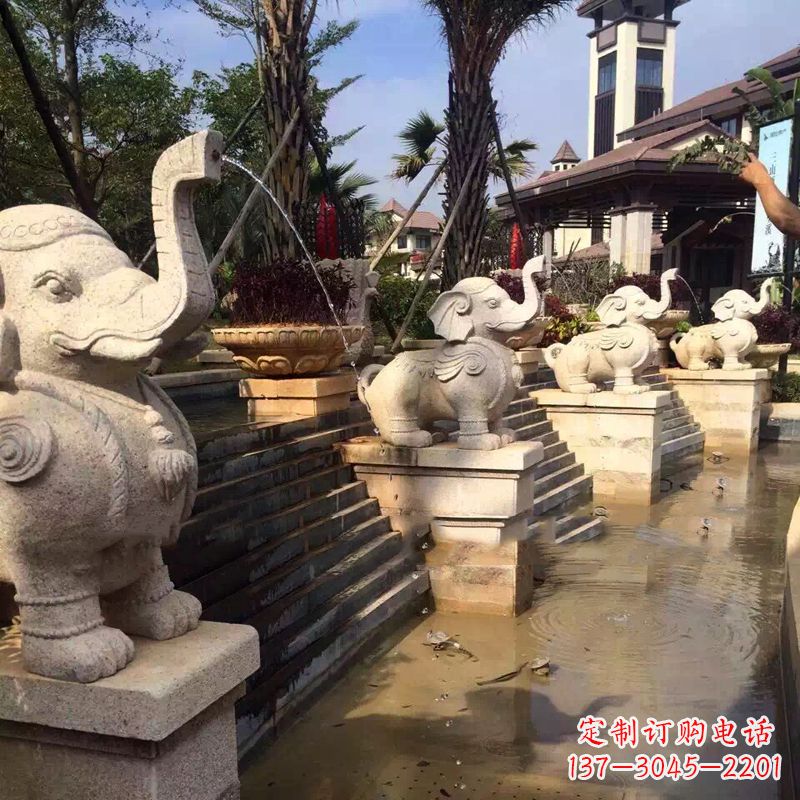 温州雕刻精美的大象雕塑