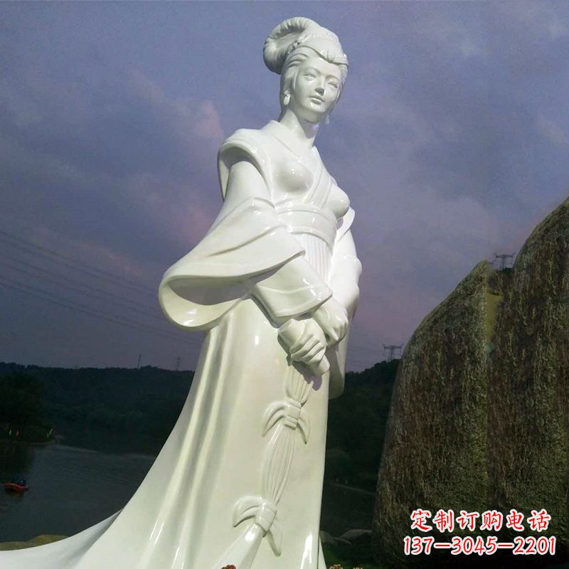 温州传承美丽传说——西施汉白玉石雕像