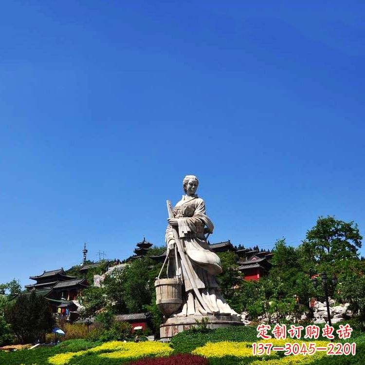 温州美女雕塑，用精美石料表现传统美