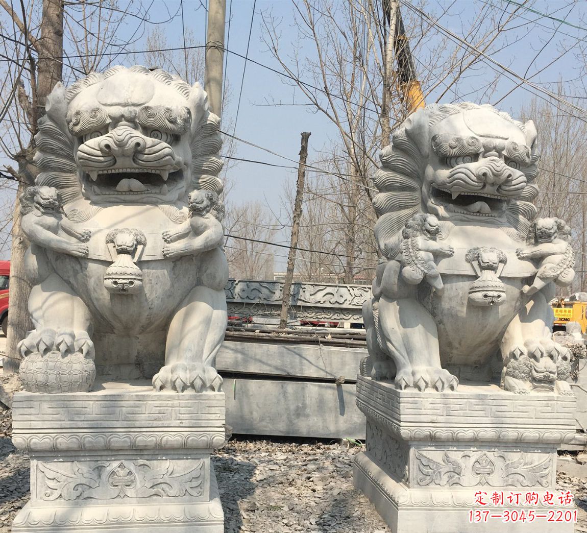 温州中领雕塑让狮子石雕神圣而庄严