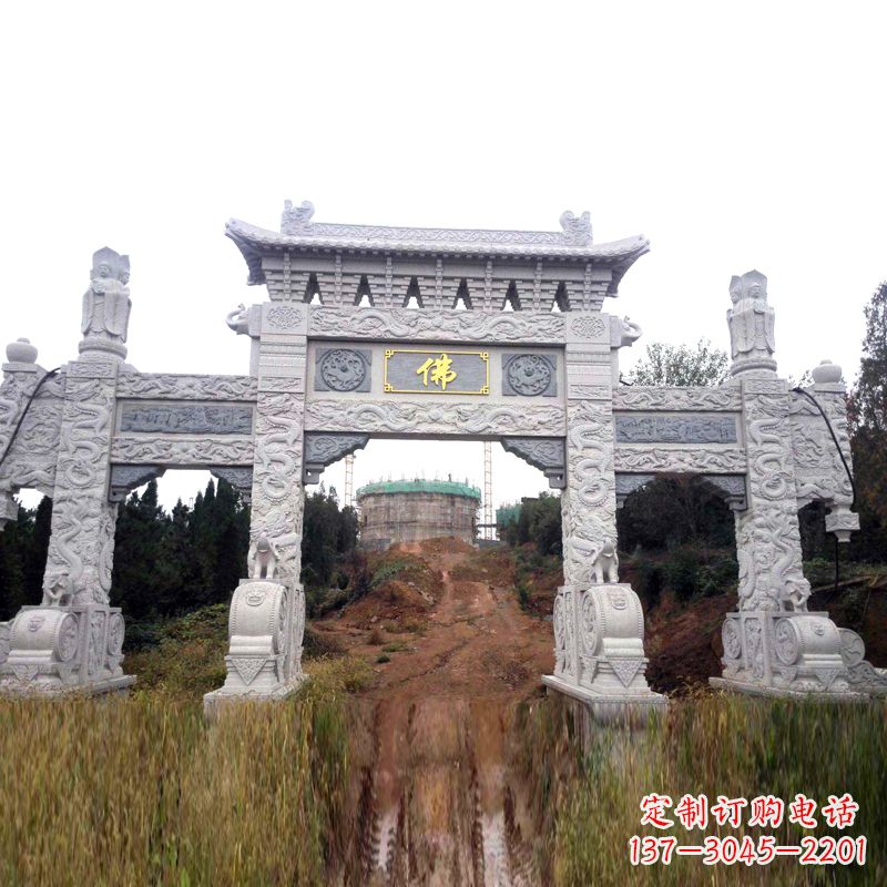 温州景区入口石牌坊雕塑,为您塑造独一无二的精美雕塑