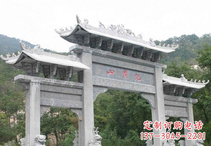 温州三门仿古牌坊石雕,精美绝伦