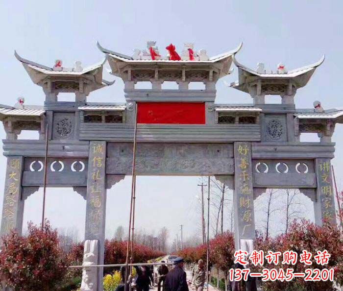 温州传承经典,尊崇古风:牌坊石雕