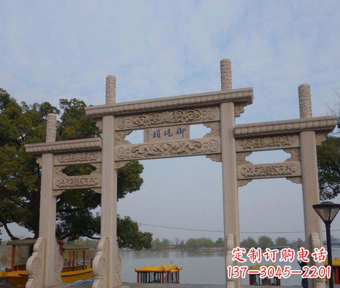 温州景区三门古典牌坊石雕