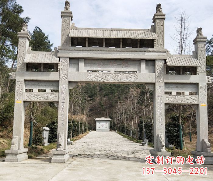温州中领雕塑定制牌坊石雕