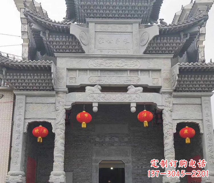 温州中领雕塑:专业定制牌坊石雕