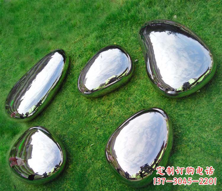 温州简约而优雅的镜面不锈钢水滴雕塑