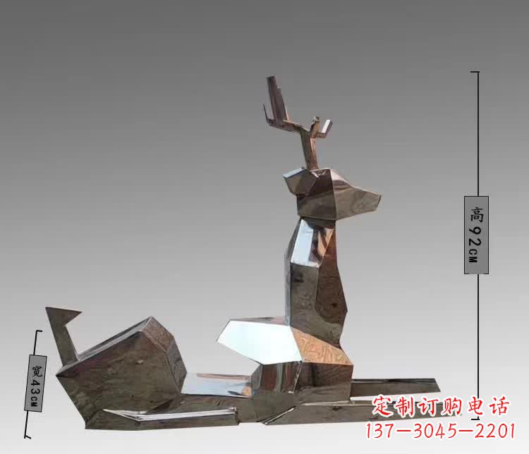 温州中领雕塑为您带来一款全新的不锈钢梅花鹿雕…